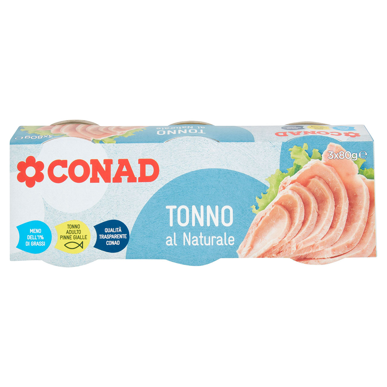 Tonno al Naturale 3 x 80 g Conad in vendita online