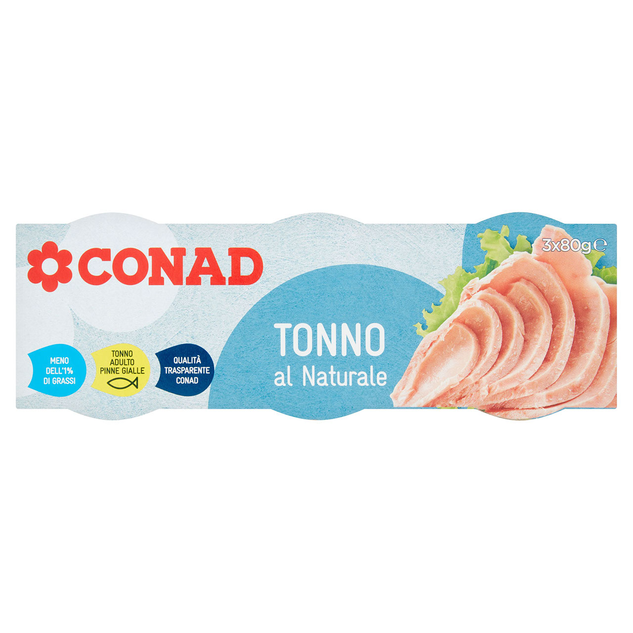 Tonno al Naturale 3 x 80 g Conad in vendita online