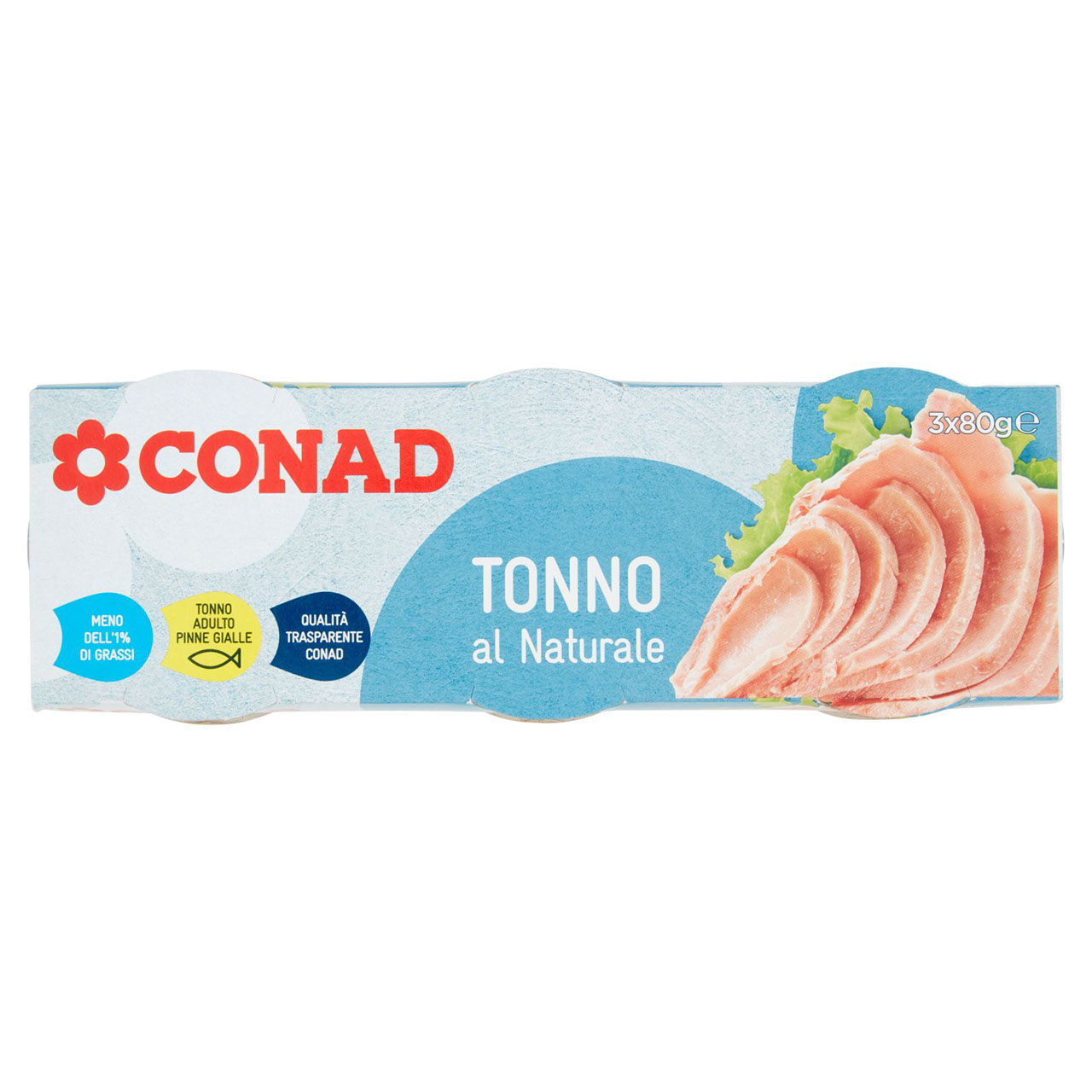 Tonno al Naturale 3 x 80 g Conad in vendita online