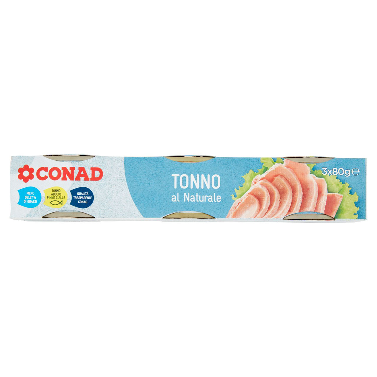 Tonno al Naturale 3 x 80 g Conad in vendita online