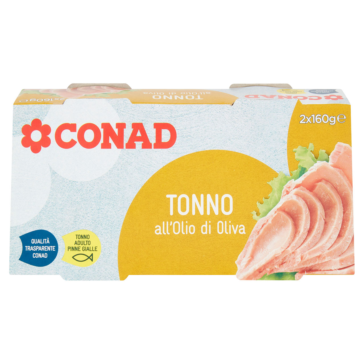 Tonno all'olio d'oliva g 160 x 2 Conad