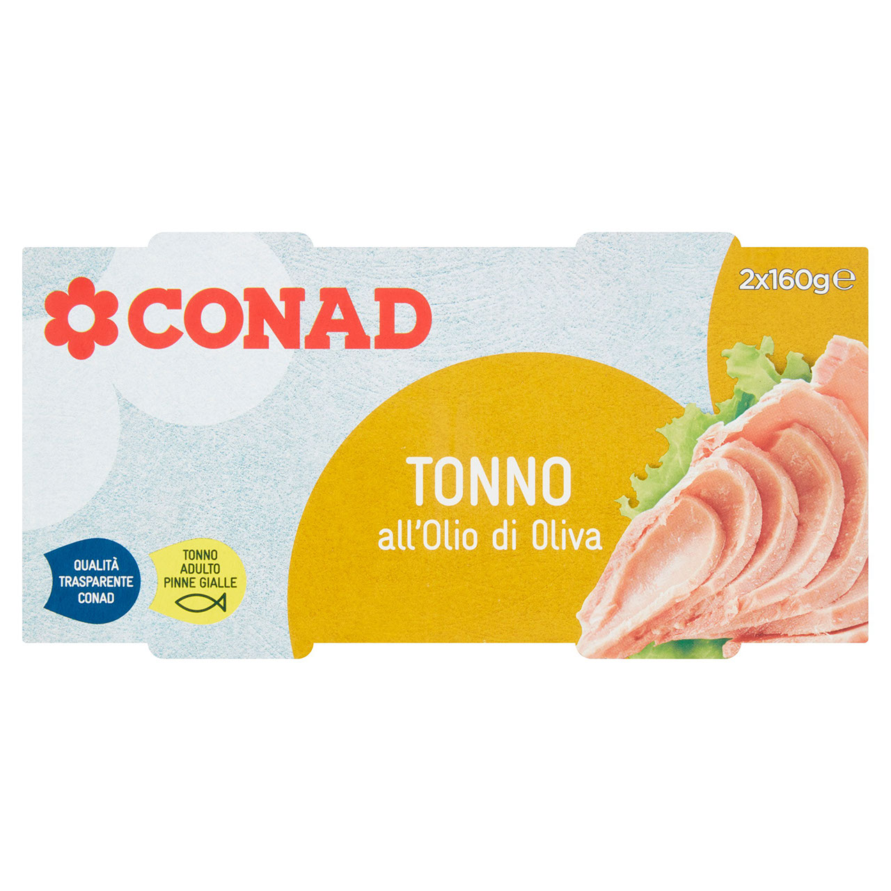 Tonno all'olio d'oliva g 160 x 2 Conad