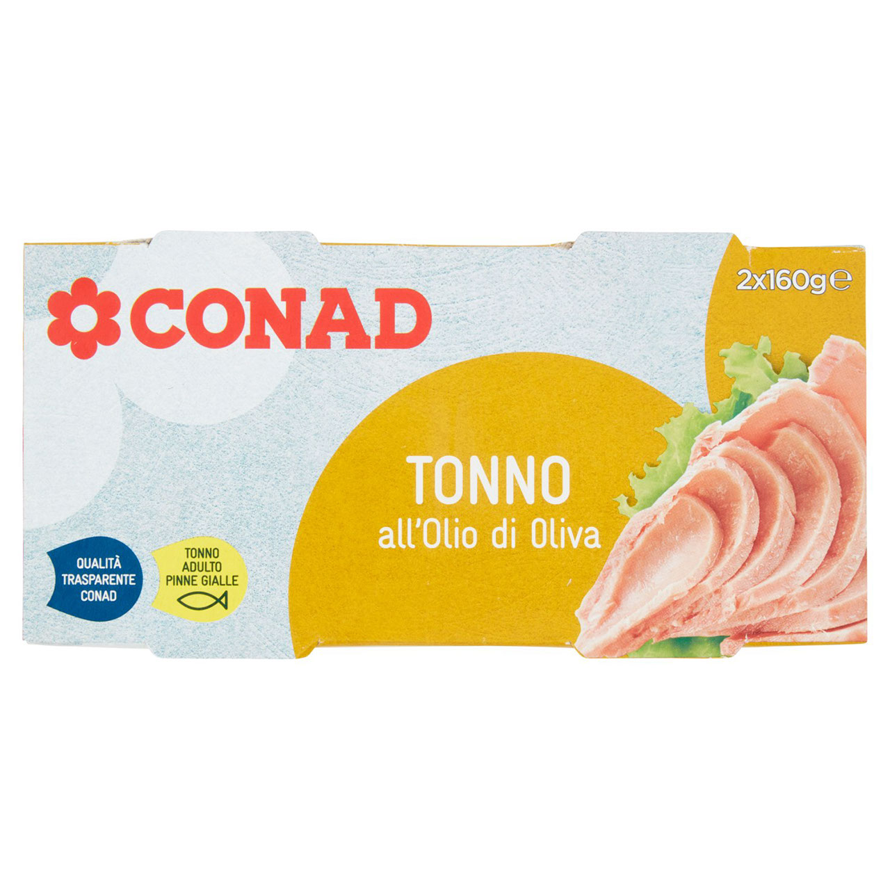 Tonno all'olio d'oliva g 160 x 2 Conad