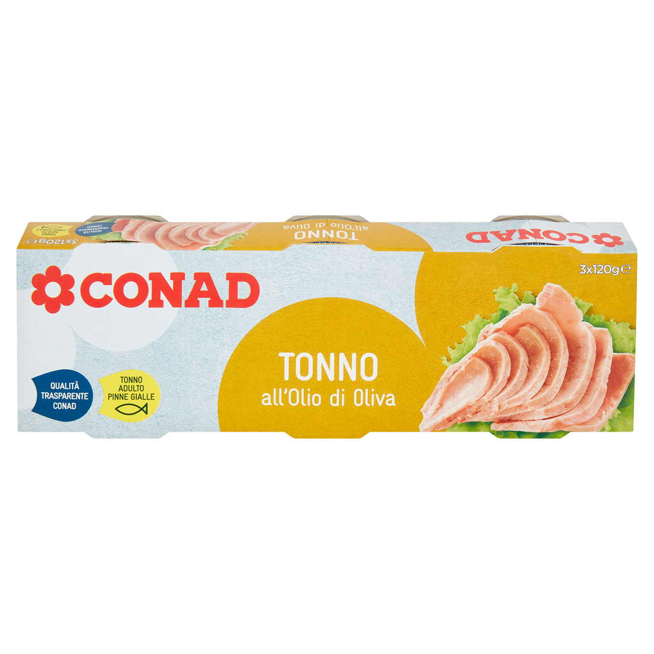 Tonno all'Olio di Oliva 3 x 120 g Conad