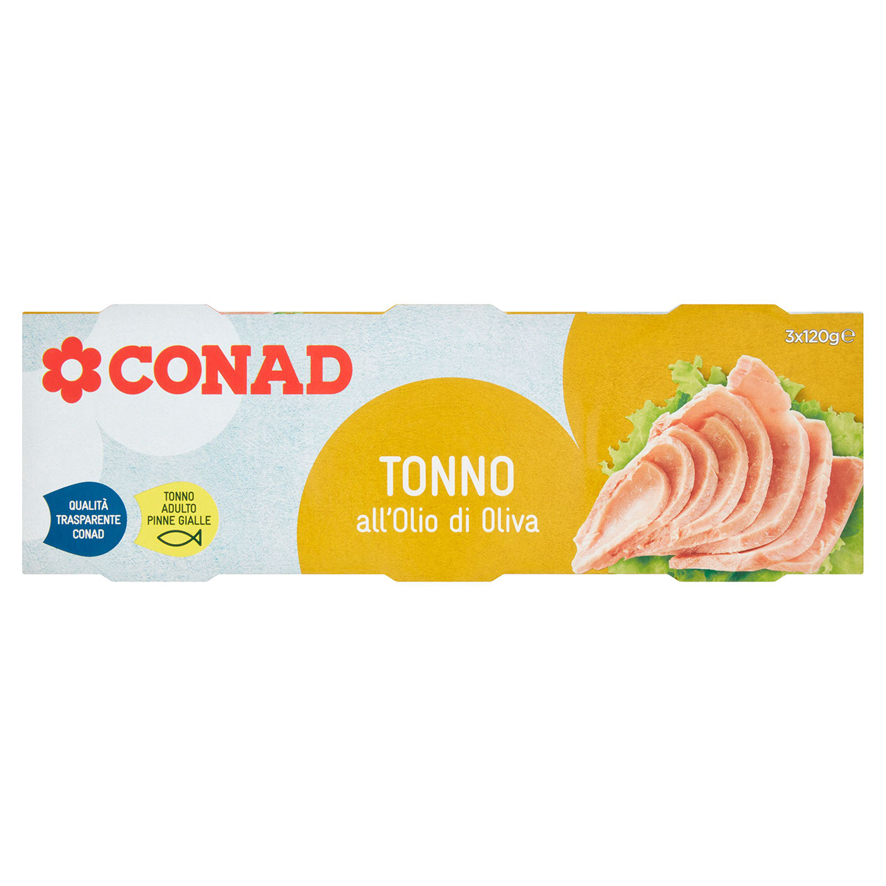 Tonno all'Olio di Oliva 3 x 120 g Conad