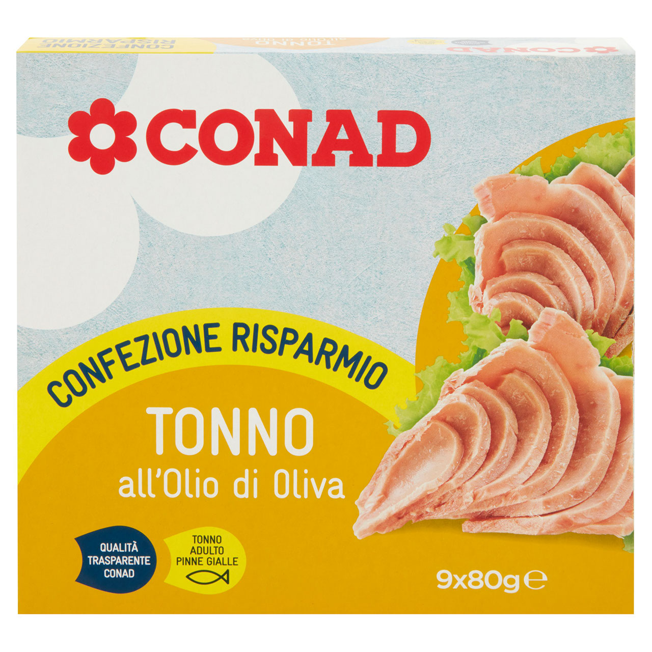 CONAD Tonno all'Olio di Oliva 9 x 80 g