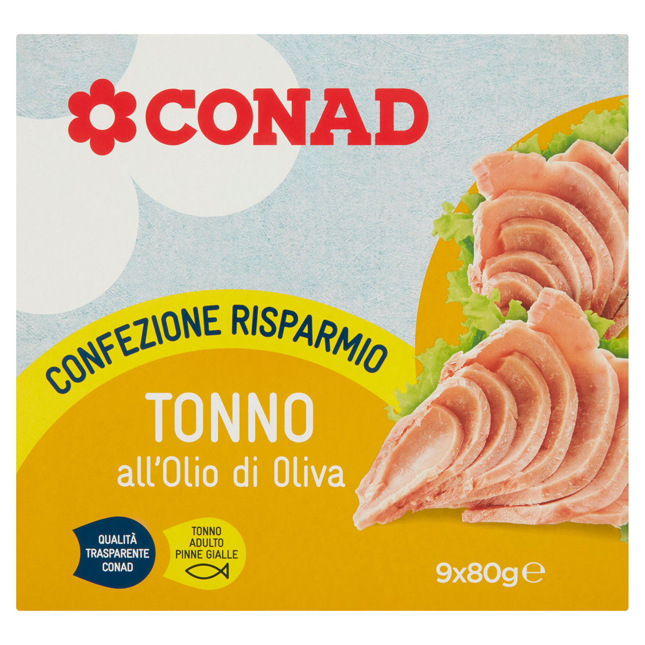 CONAD Tonno all'Olio di Oliva 9 x 80 g