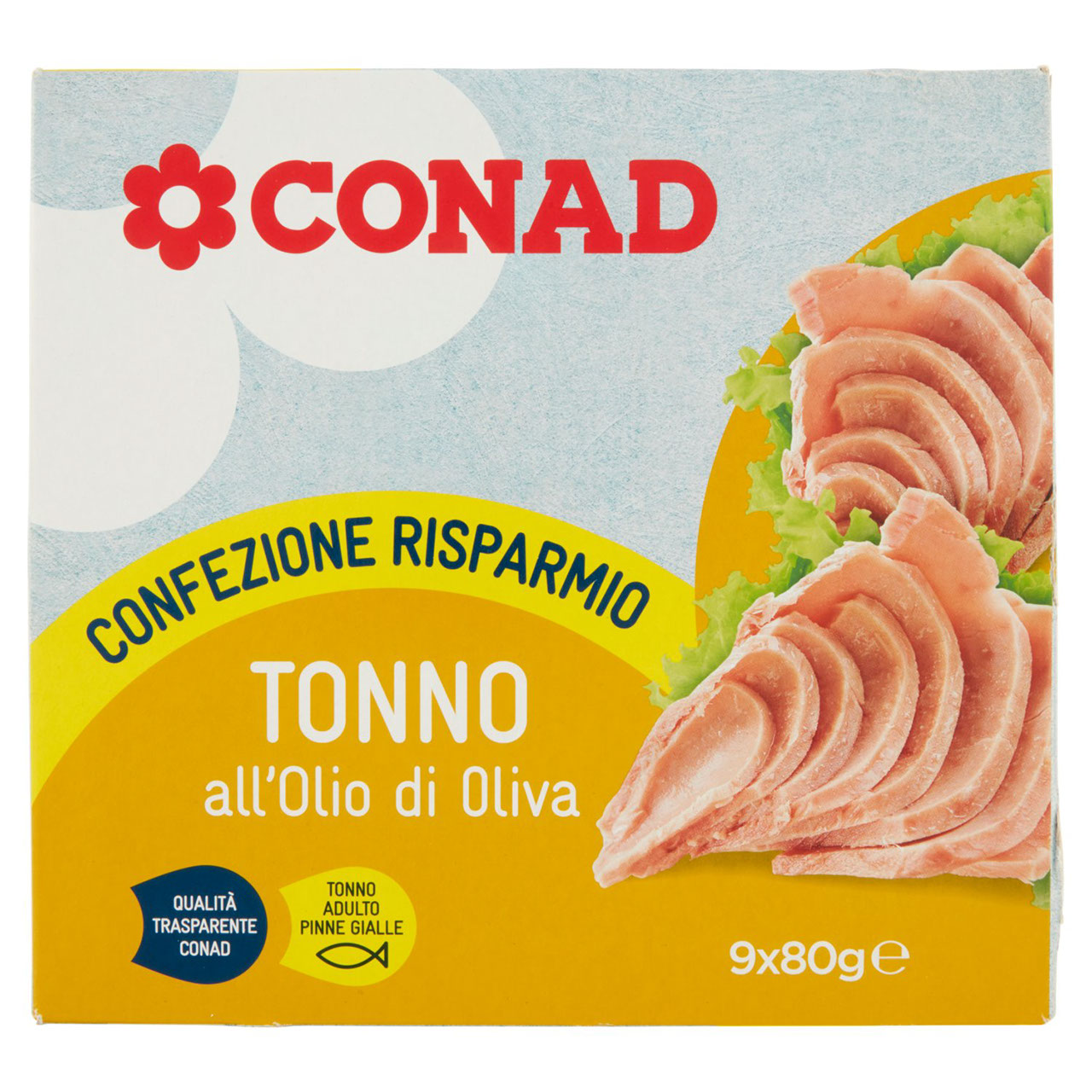 CONAD Tonno all'Olio di Oliva 9 x 80 g