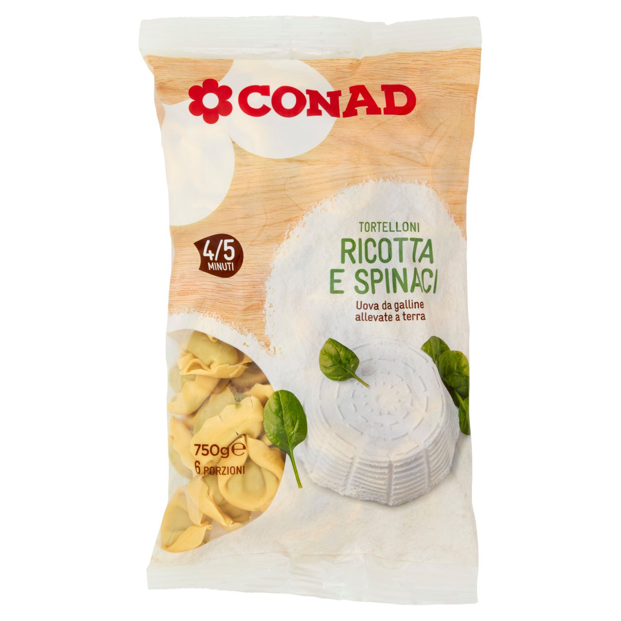 CONAD Tortelloni Ricotta e Spinaci 750 g