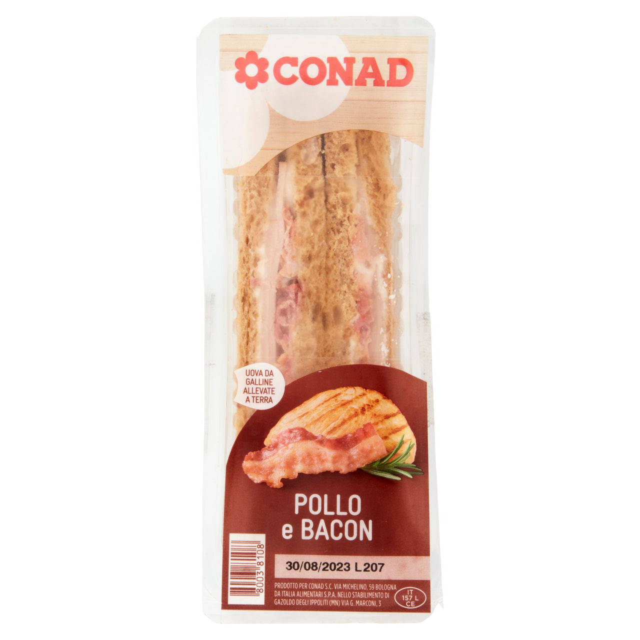 CONAD Tramezzini Pollo e Bacon 2 x 75 g