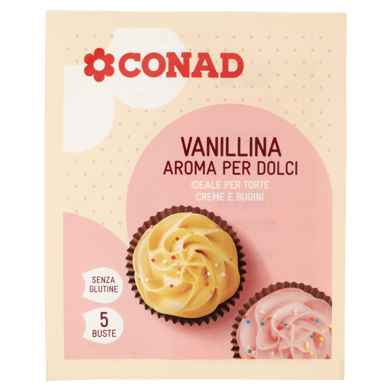 Vanillina aroma per dolci 5 x 0,4 g Conad