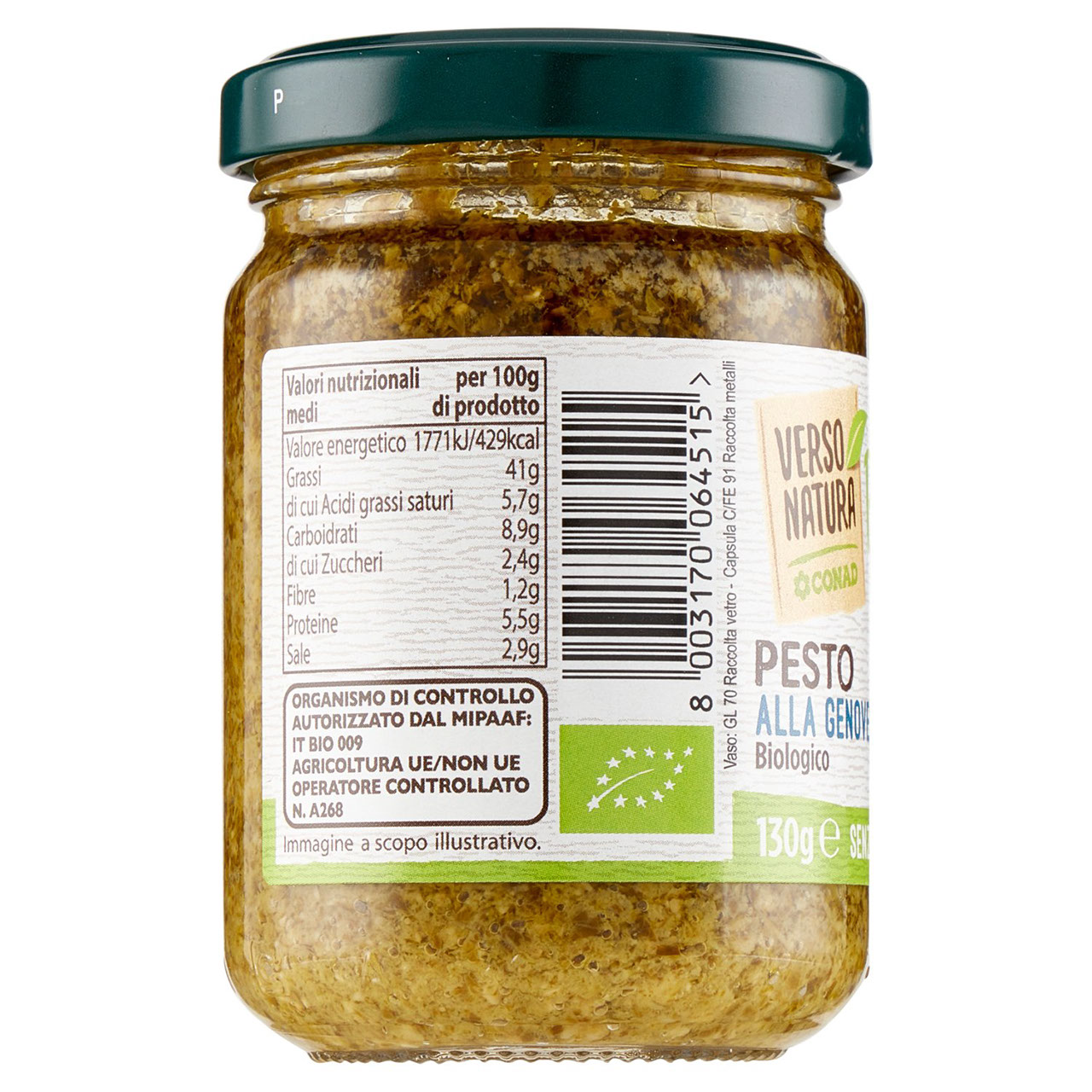 Pesto alla Genovese Biologico 130g Conad online