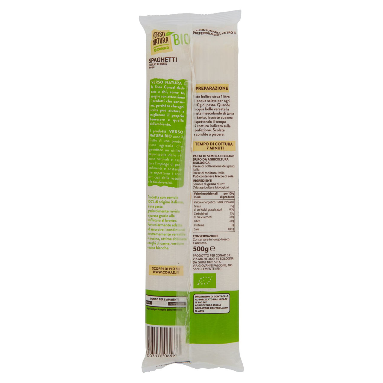 CONAD VERSO NATURA Bio Spaghetti Biologici 500 g