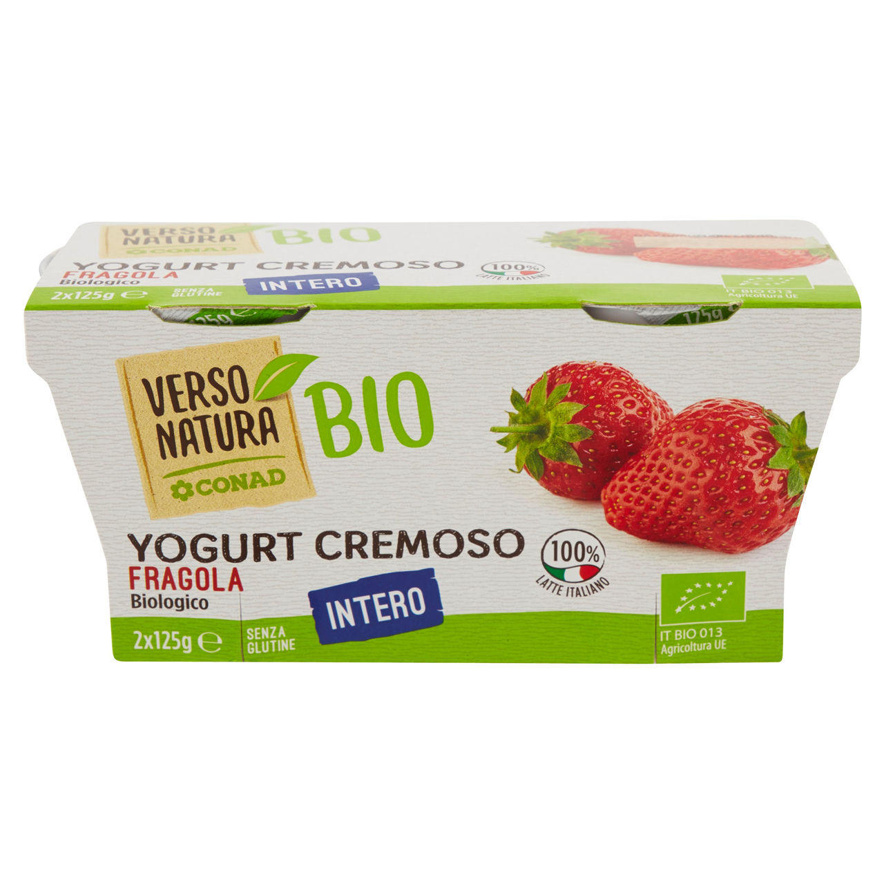 Yogurt Biologico Fragola 2x125g Conad