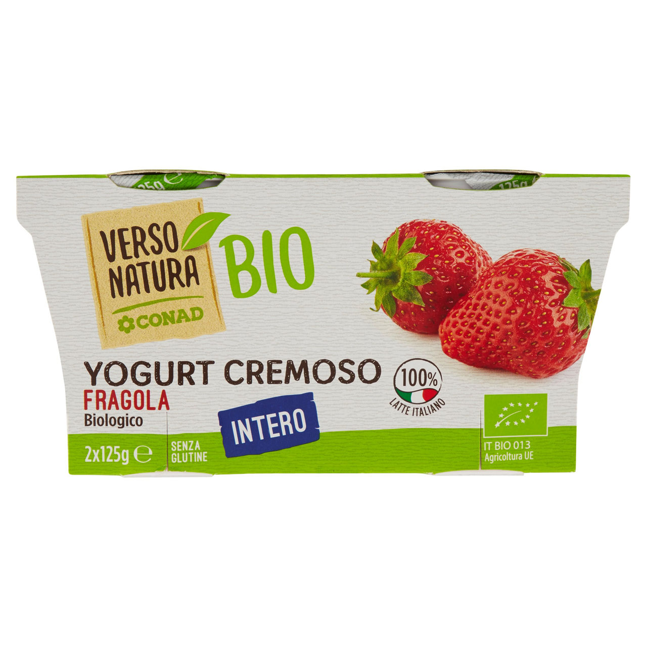 Yogurt Biologico Fragola 2x125g Conad