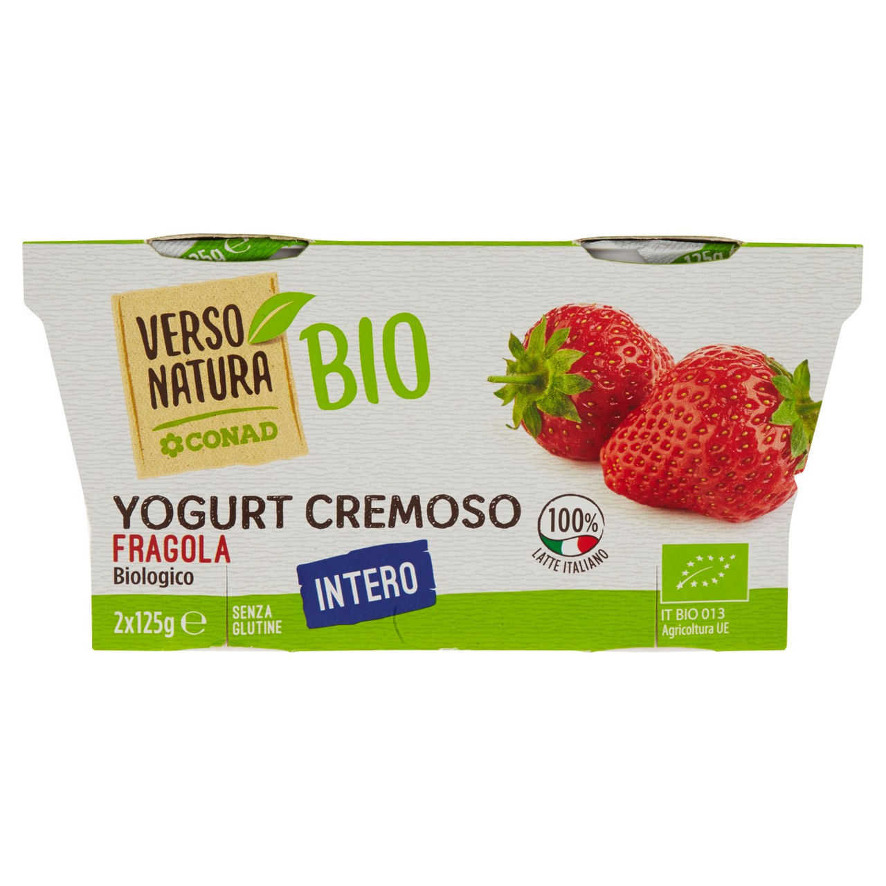 Yogurt Biologico Fragola 2x125g Conad