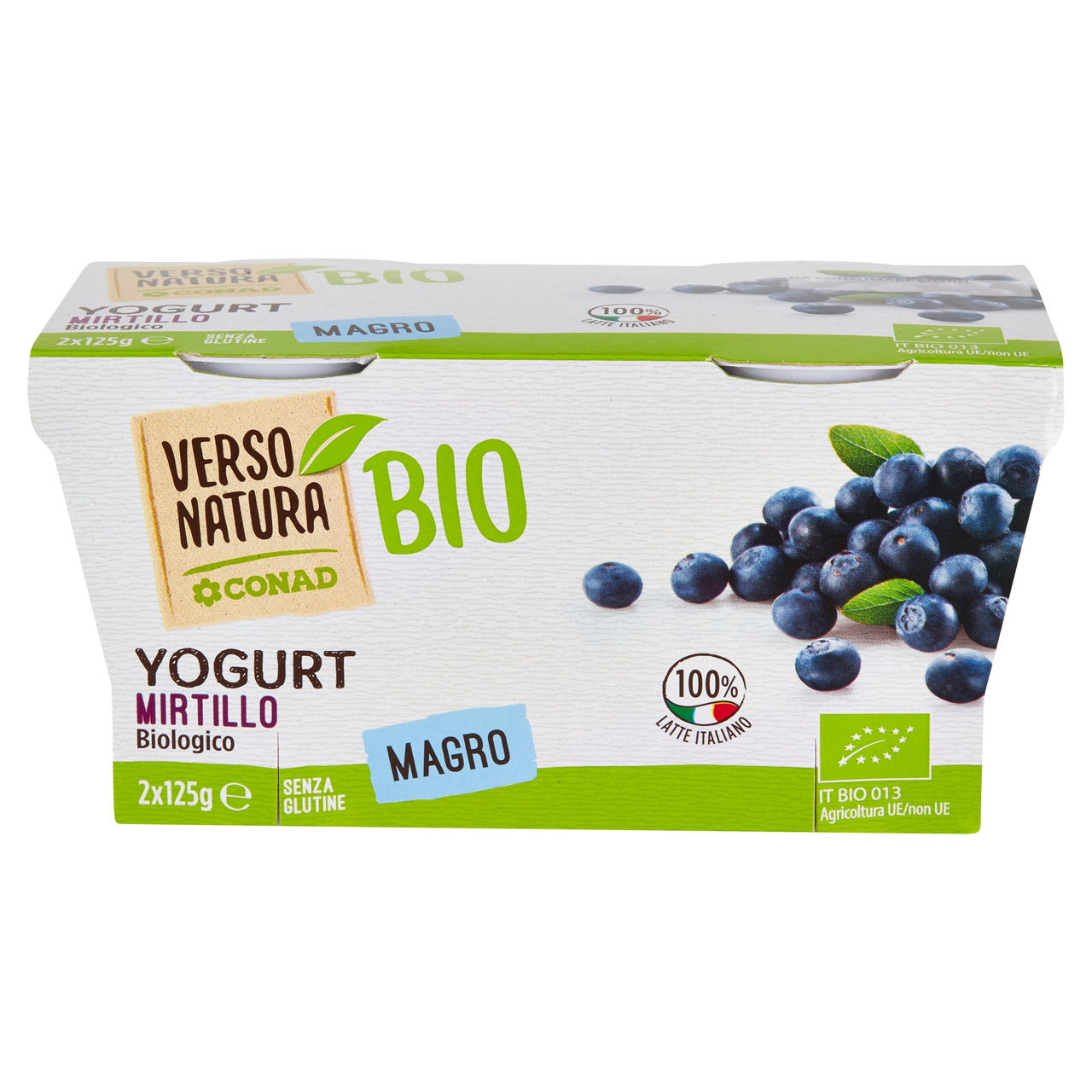 Bio Yogurt Magro Mirtillo Biologico 2x125g Conad