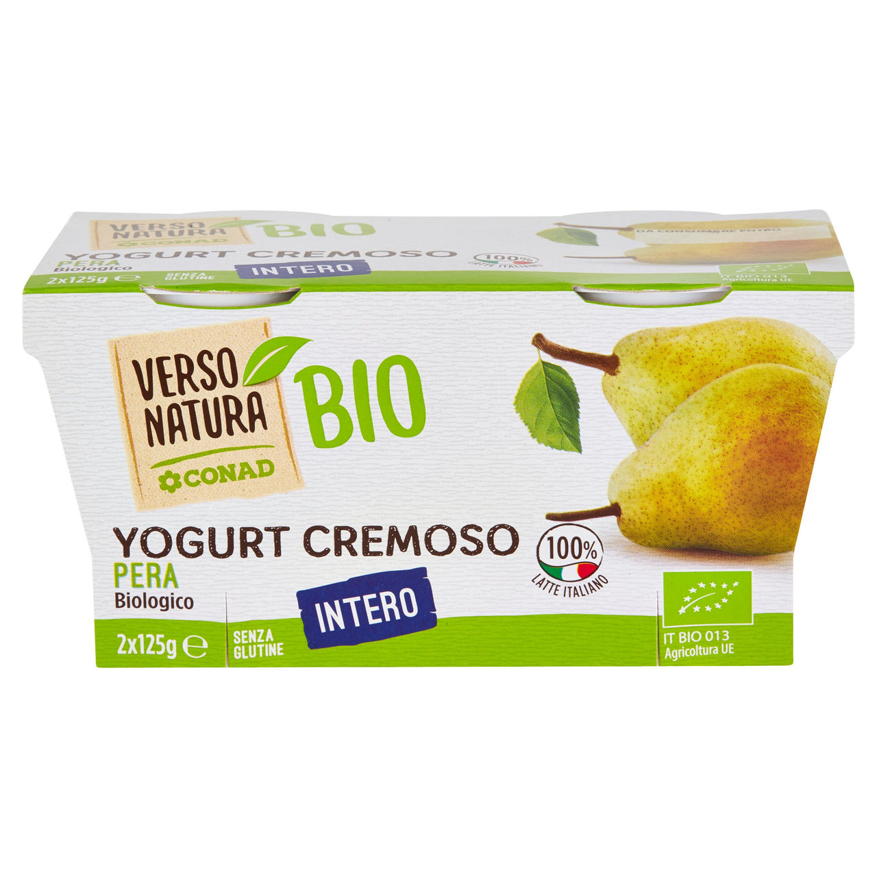 Bio Yogurt Intero Biologico alla Pera 2x125g Conad