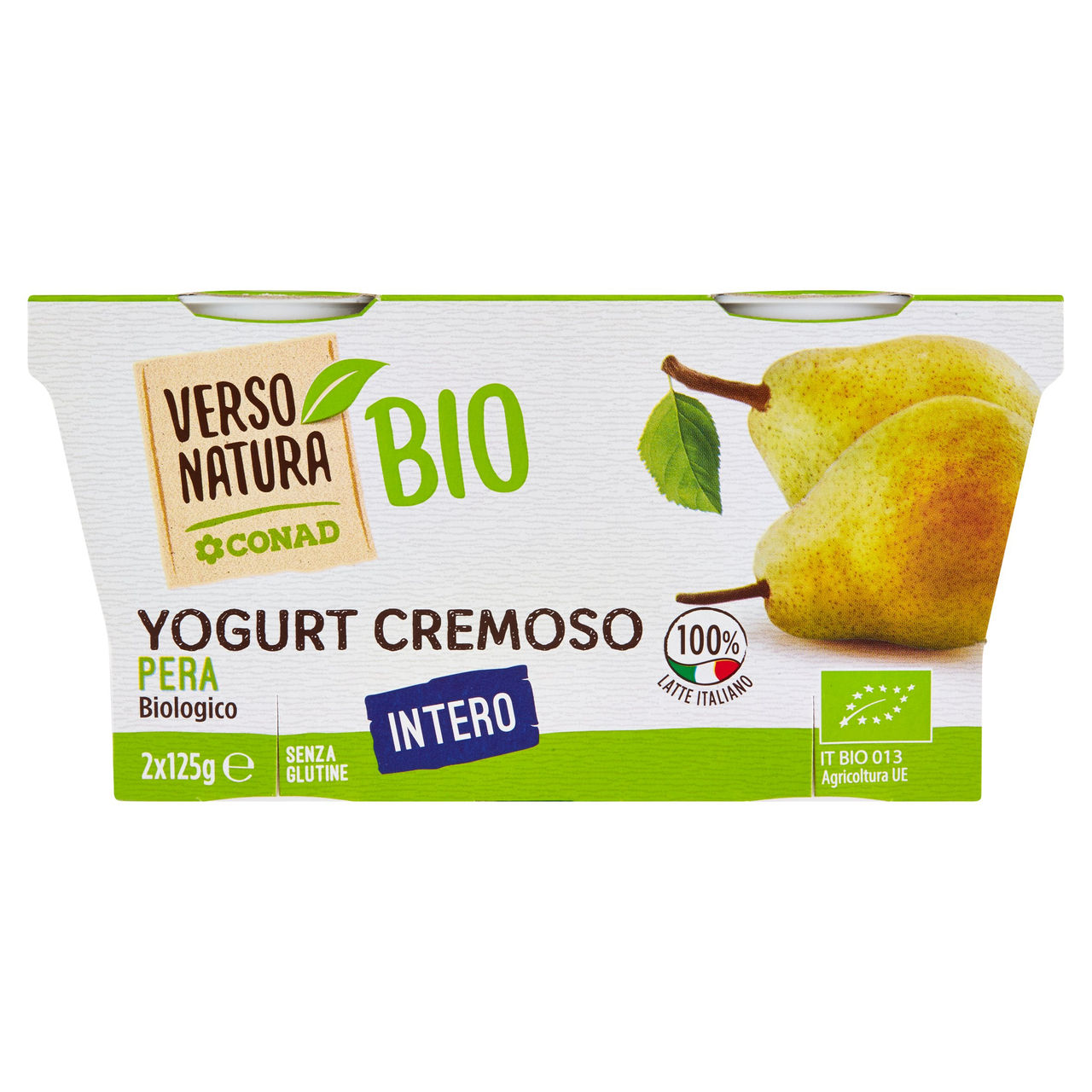 Bio Yogurt Intero Biologico alla Pera 2x125g Conad