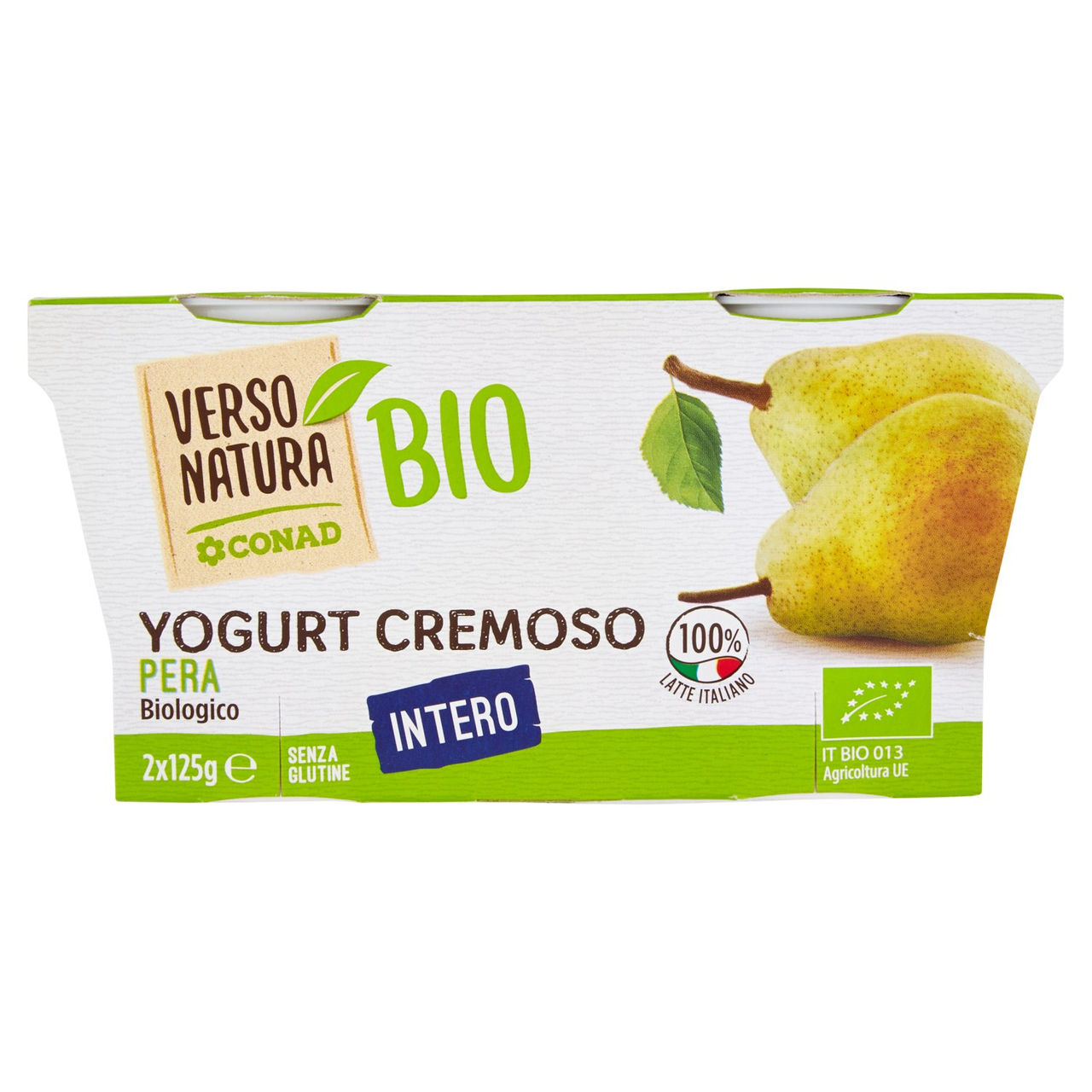 Bio Yogurt Intero Biologico alla Pera 2x125g Conad