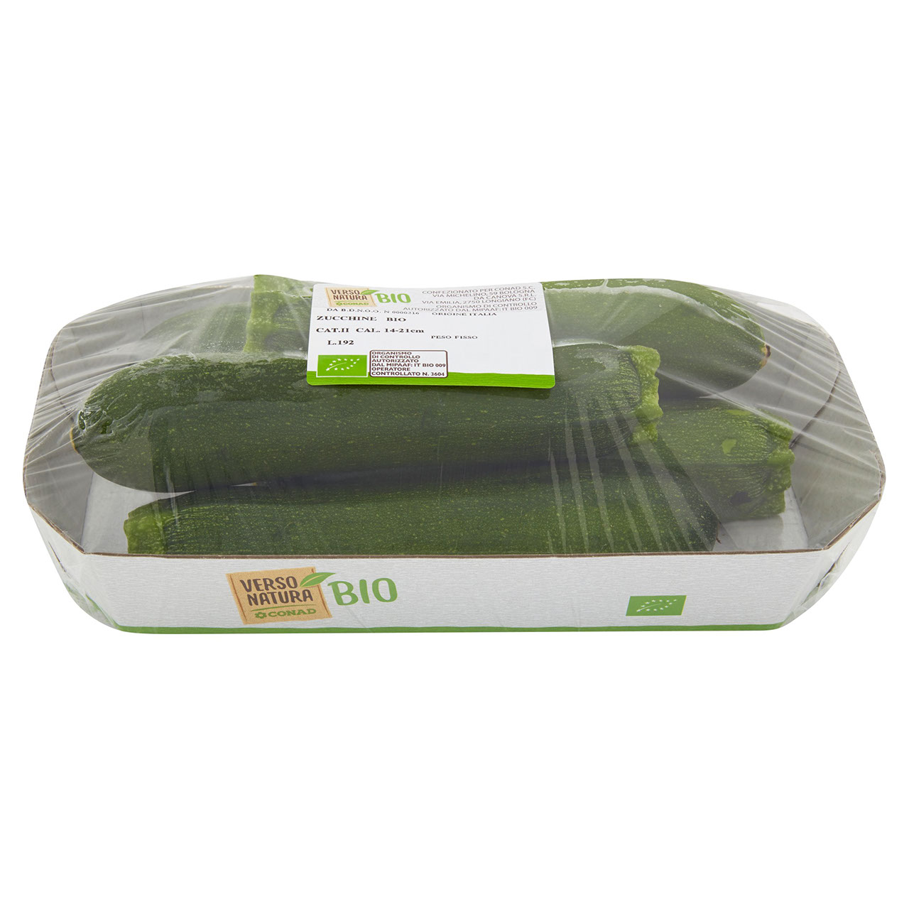 CONAD VERSO NATURA Bio Zucchine Bio Italia cal. 14-21 cm 0,700 kg