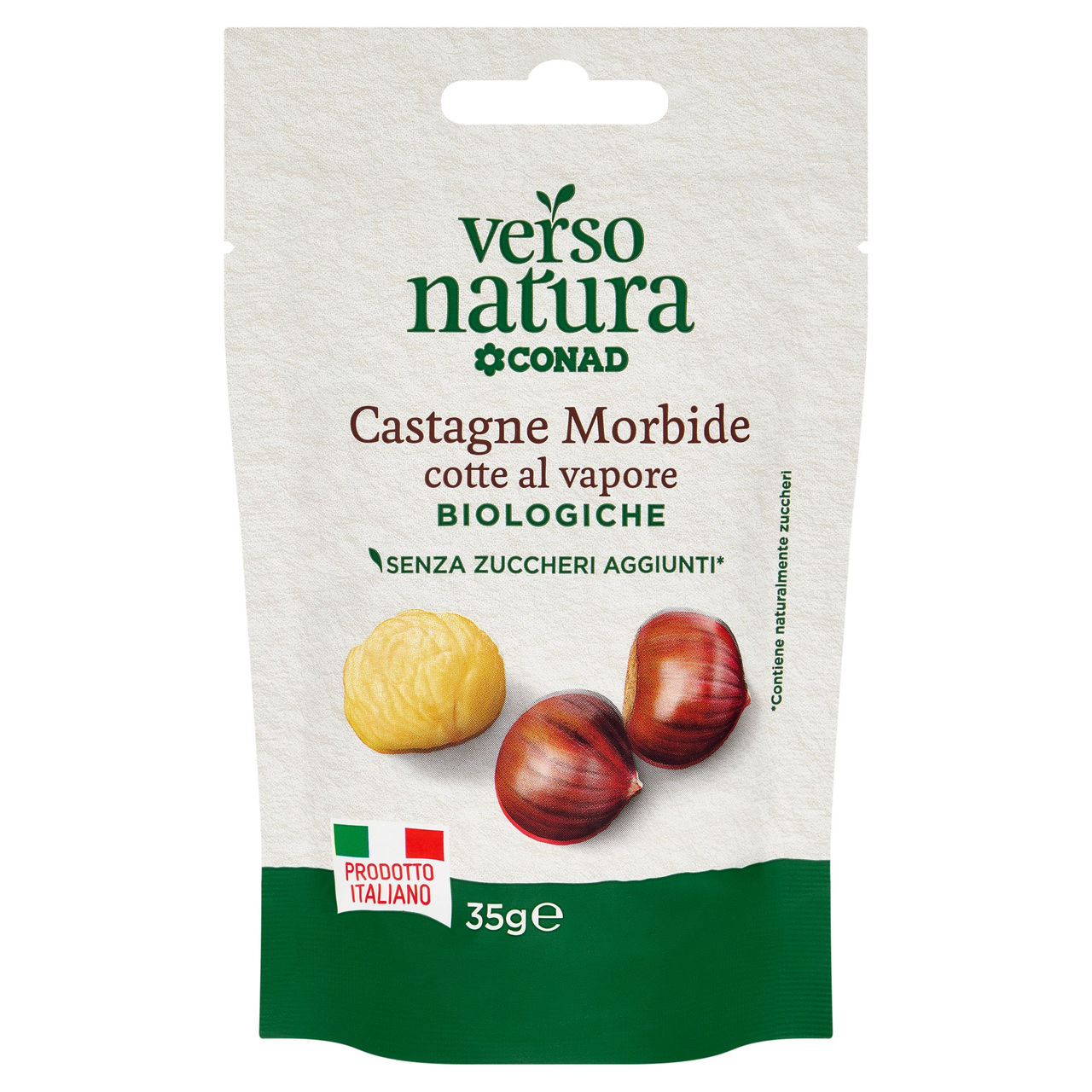 CONAD VERSO NATURA Castagne Morbide cotte al vapore Biologiche 35 g