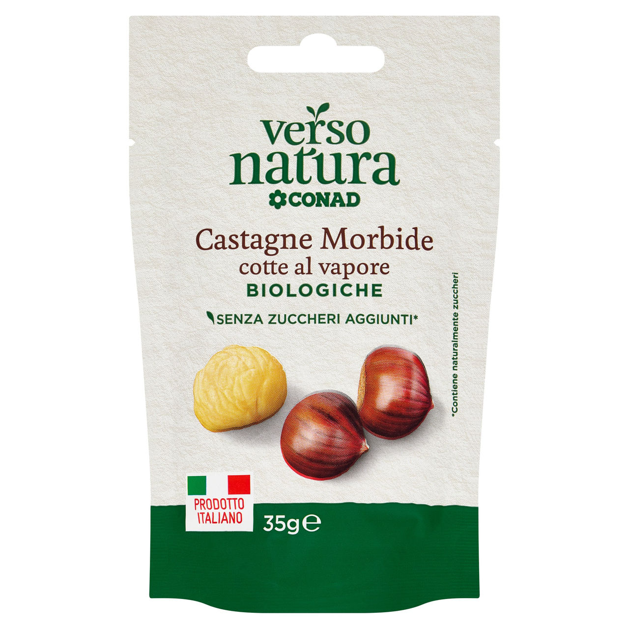 CONAD VERSO NATURA Castagne Morbide cotte al vapore Biologiche 35 g