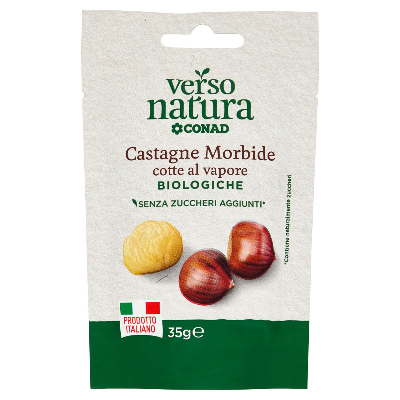 CONAD VERSO NATURA Castagne Morbide cotte al vapore Biologiche 35 g