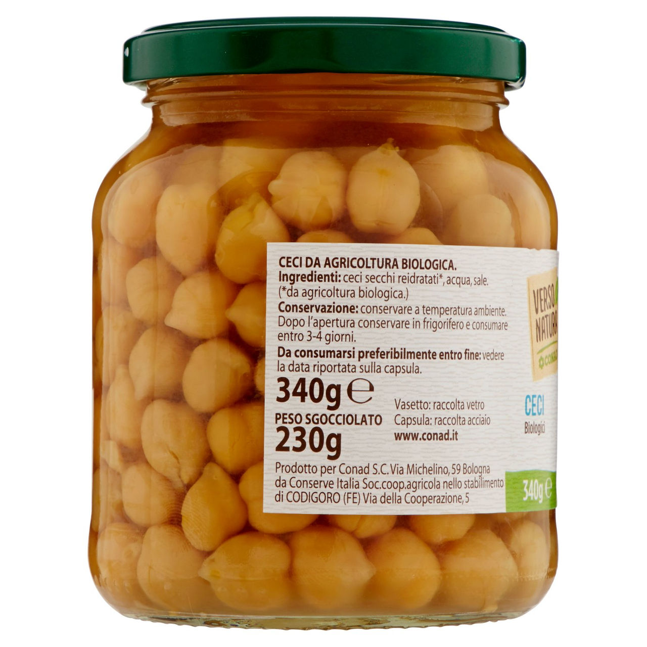 CONAD VERSO NATURA Ceci Biologici 340 g
