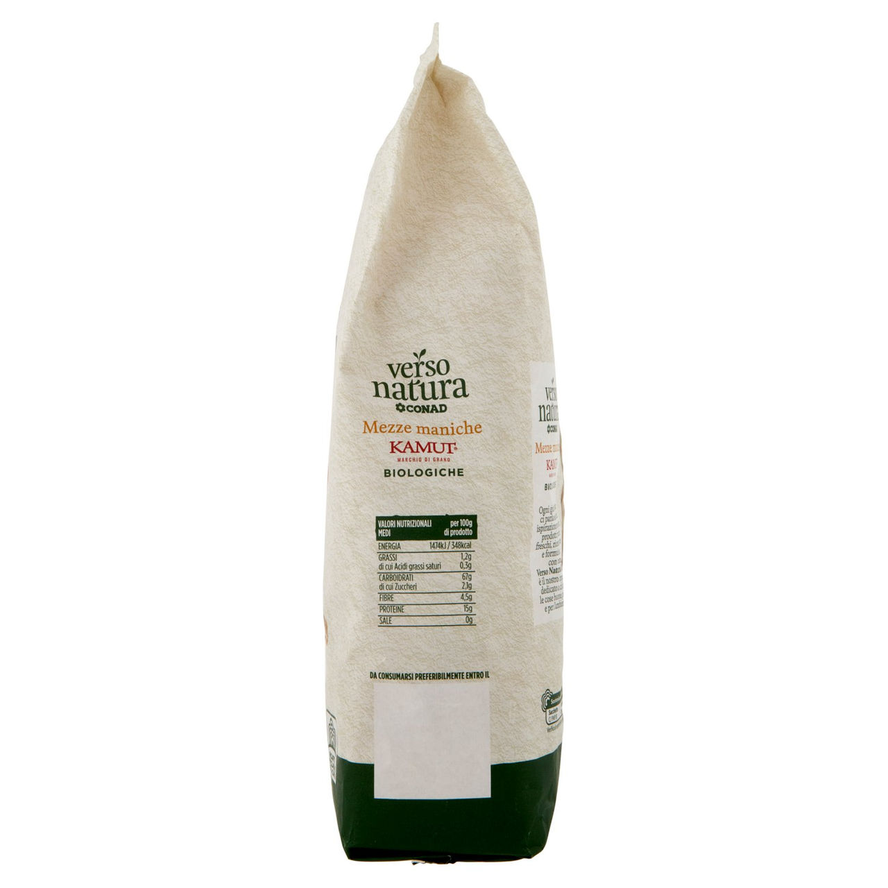 CONAD VERSO NATURA Mezze maniche Kamut Biologiche 500 g