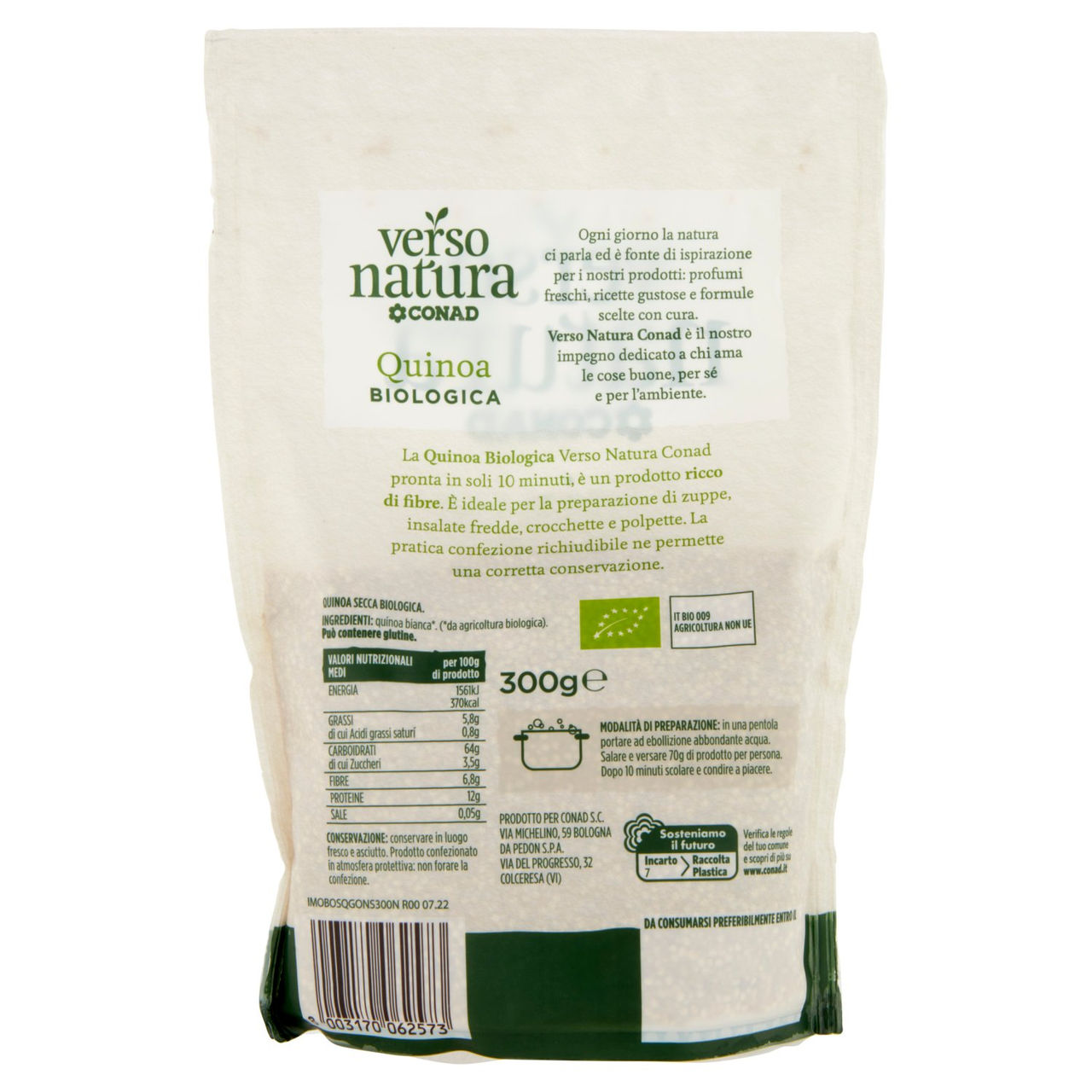 Quinoa Biologica 300 g Conad in vendita online