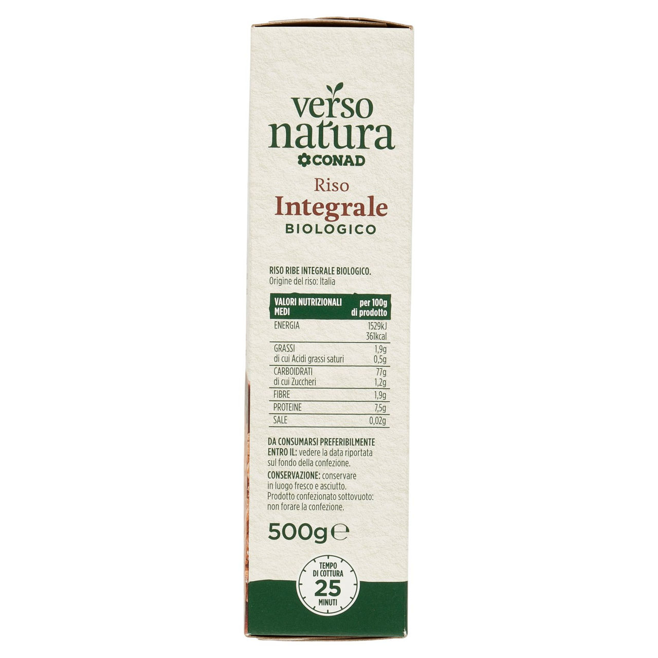 Riso Integrale Biologico 500 g Conad online