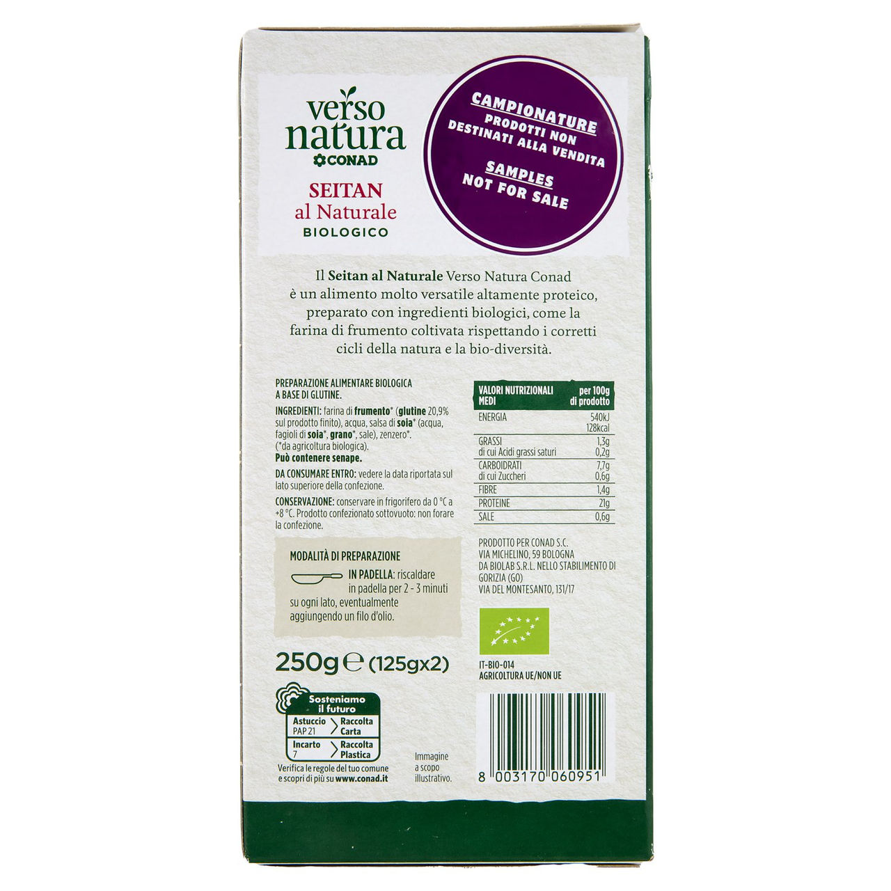Seitan al naturale Bio Conad in vendita online