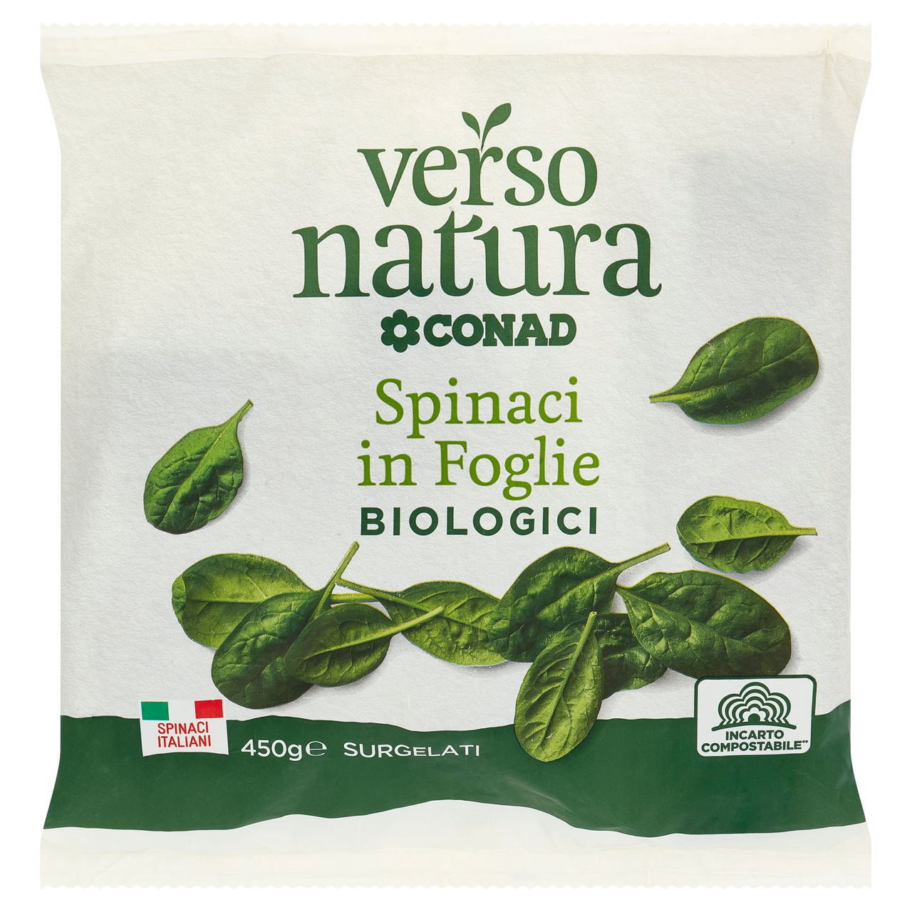 Spinaci in Foglie Biologici Surgelati 450 g Conad