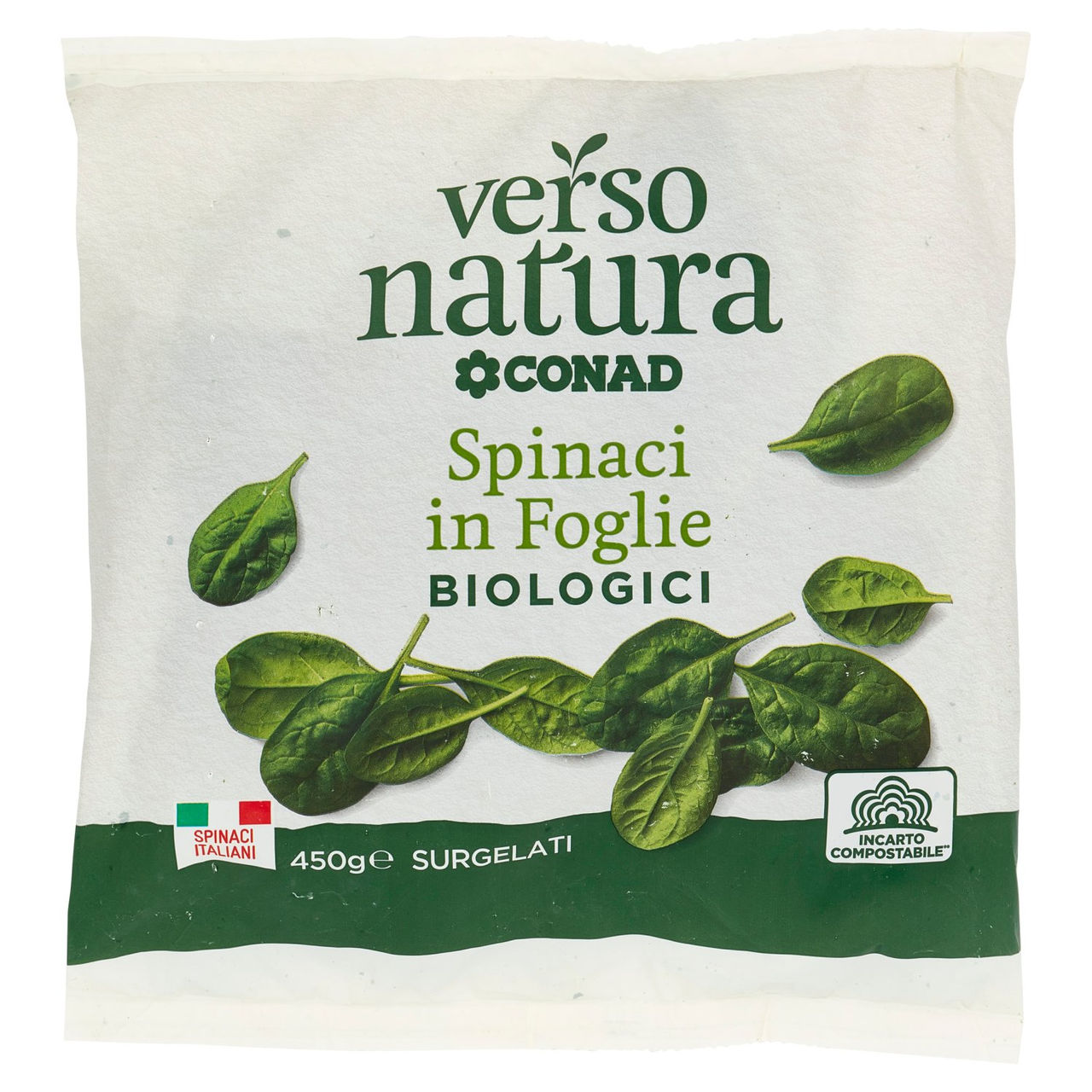 Spinaci in Foglie Biologici Surgelati 450 g Conad