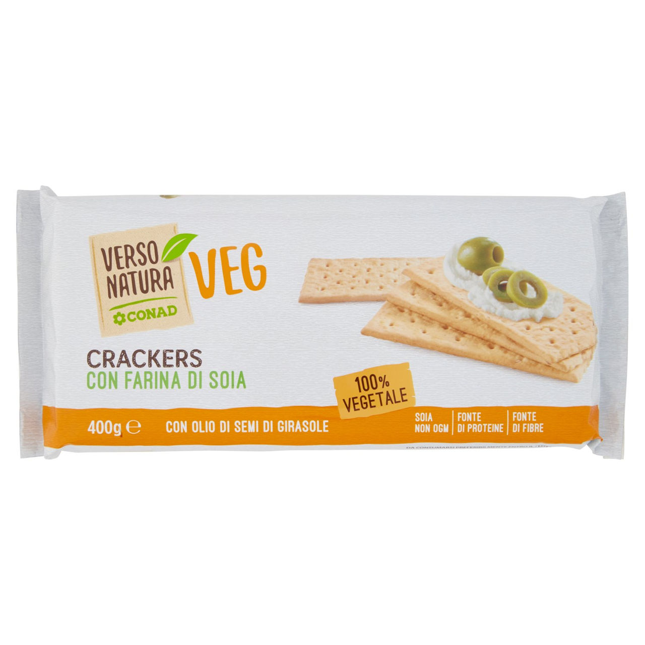 CONAD VERSO NATURA Veg Crackers con Farina di Soia 400 g