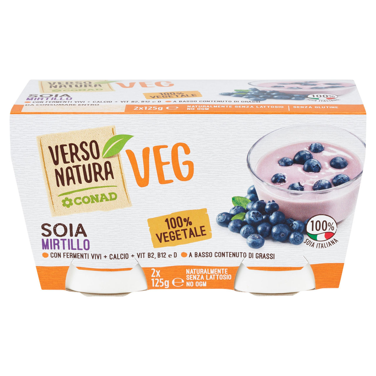 Yogurt Veg alla Soia e Mirtillo 2x125g Conad