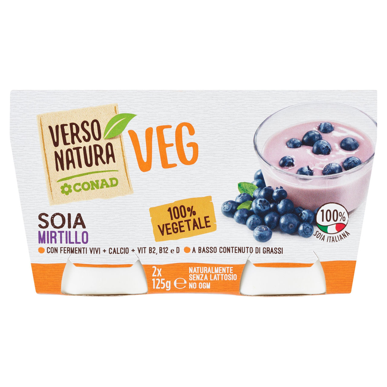 Yogurt Veg alla Soia e Mirtillo 2x125g Conad