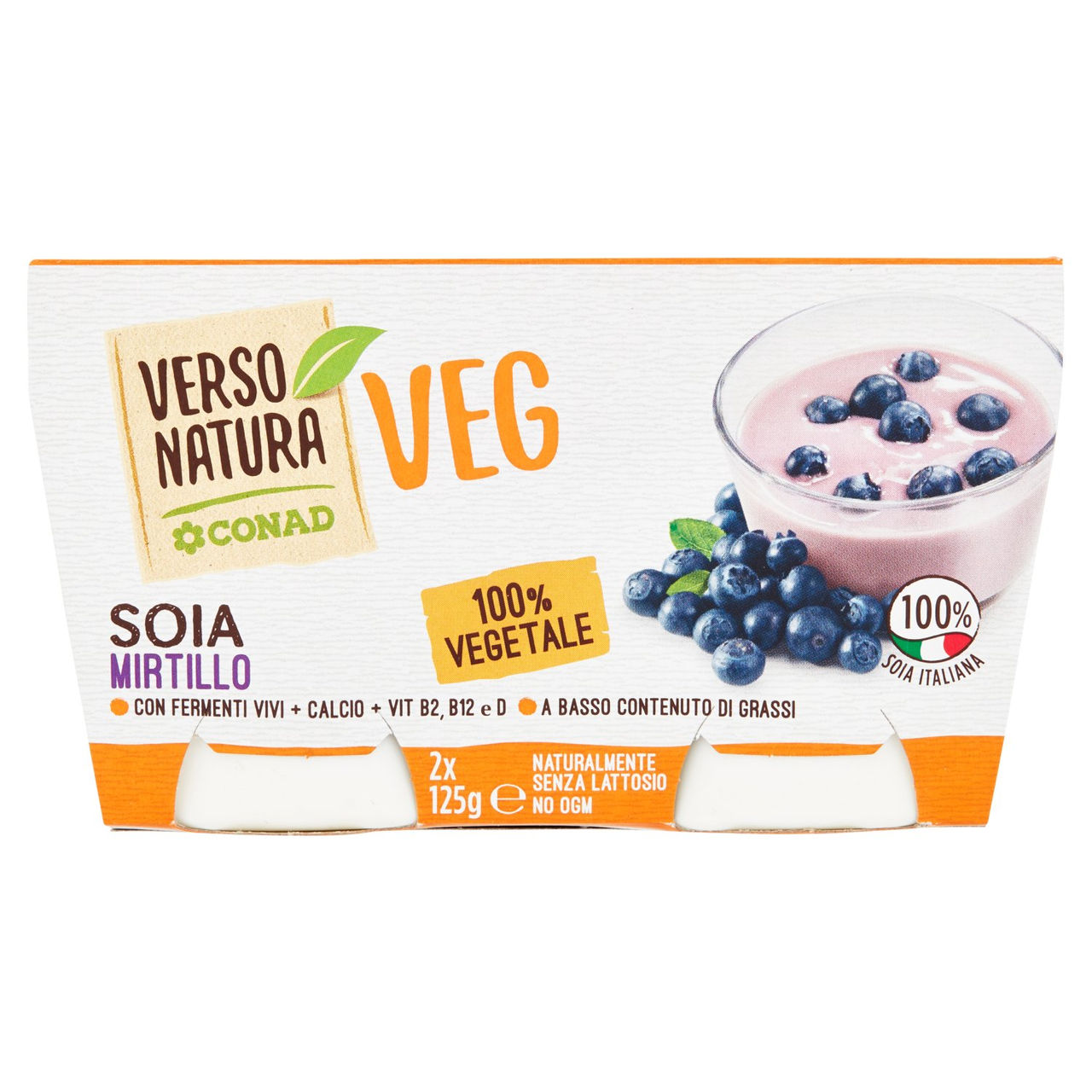 Yogurt Veg alla Soia e Mirtillo 2x125g Conad