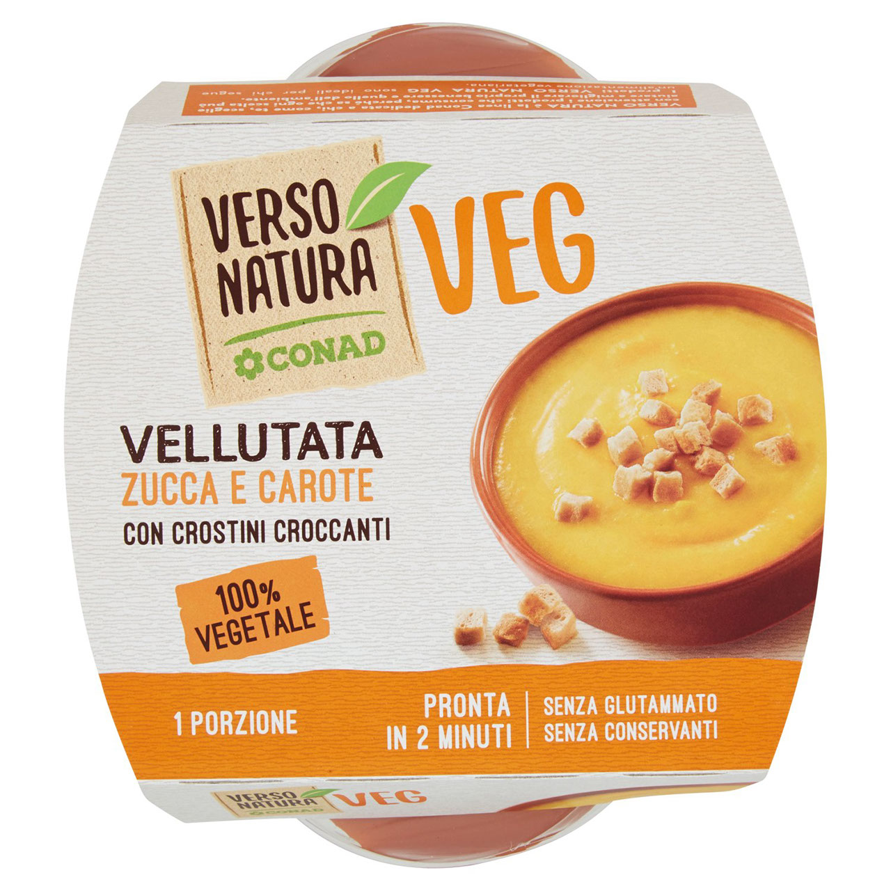 Vellutata Zucca Carote con Crostini Verso Natura