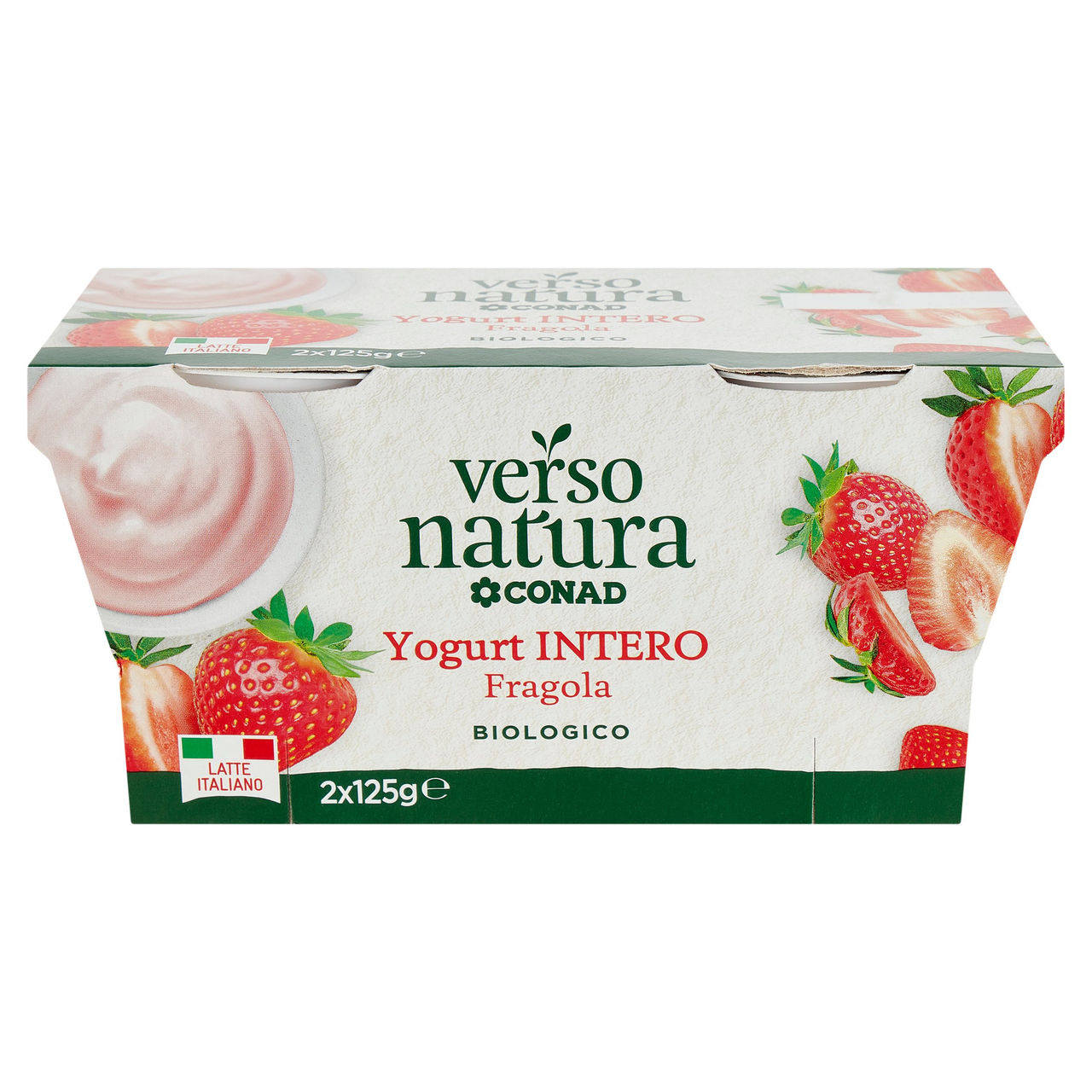 Yogurt Biologico Fragola 2x125g Conad