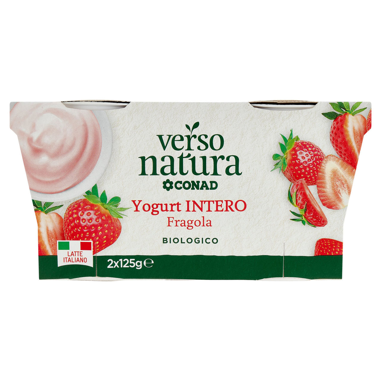 Yogurt Biologico Fragola 2x125g Conad