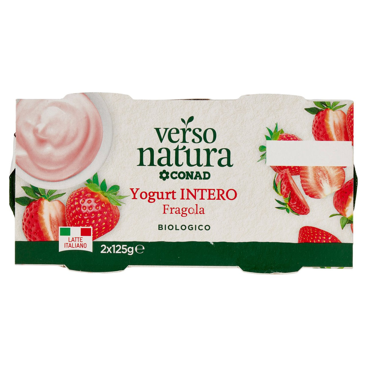 Yogurt Biologico Fragola 2x125g Conad