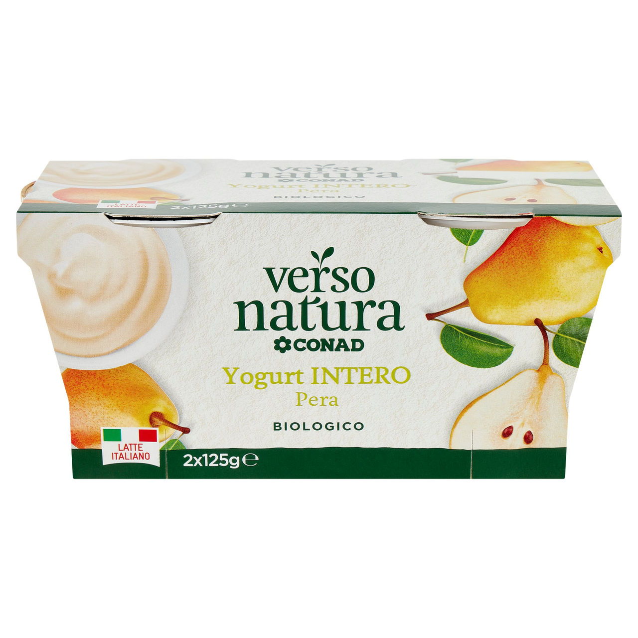 Bio Yogurt Intero Biologico alla Pera 2x125g Conad