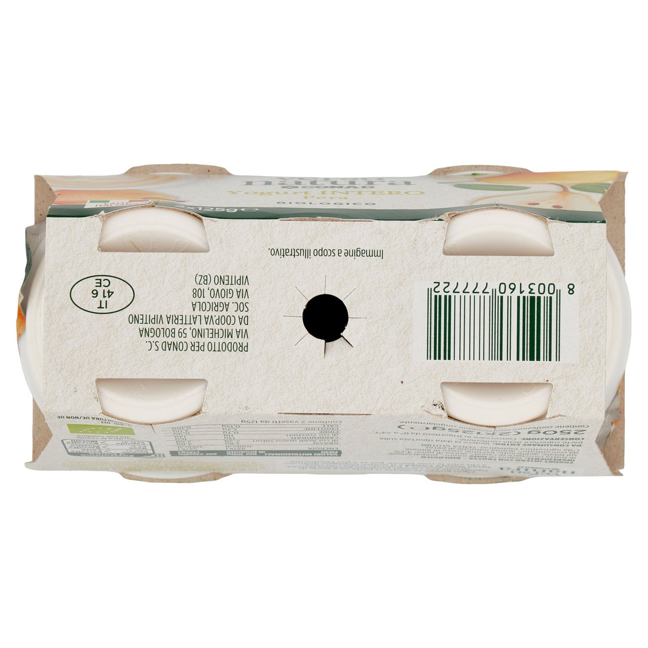 Bio Yogurt Intero Biologico alla Pera 2x125g Conad