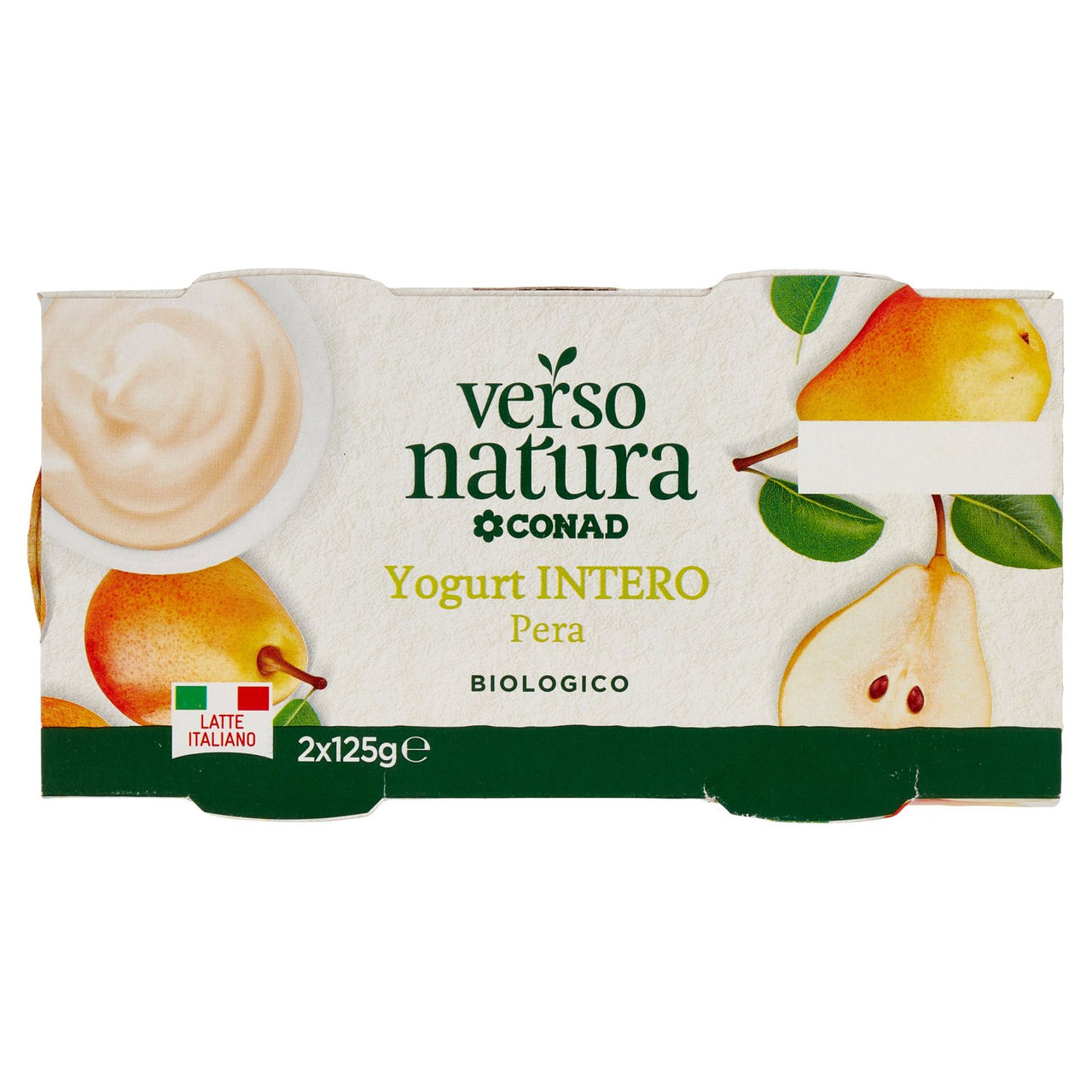 Bio Yogurt Intero Biologico alla Pera 2x125g Conad