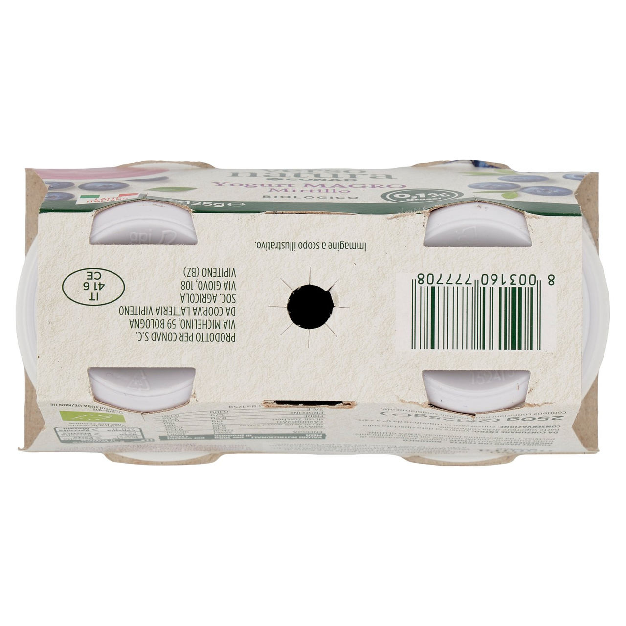 Bio Yogurt Magro Mirtillo Biologico 2x125g Conad