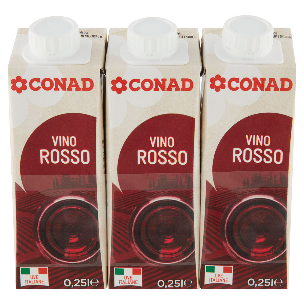 Vino Rosso 3 x 0,25 l Conad in vendita online