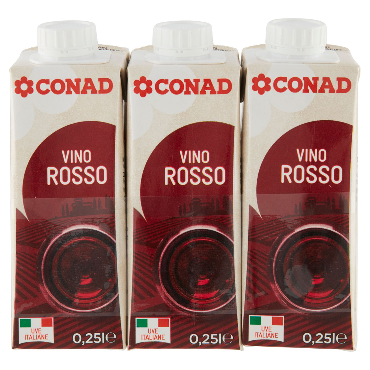 Vino Rosso 3 x 0,25 l Conad in vendita online