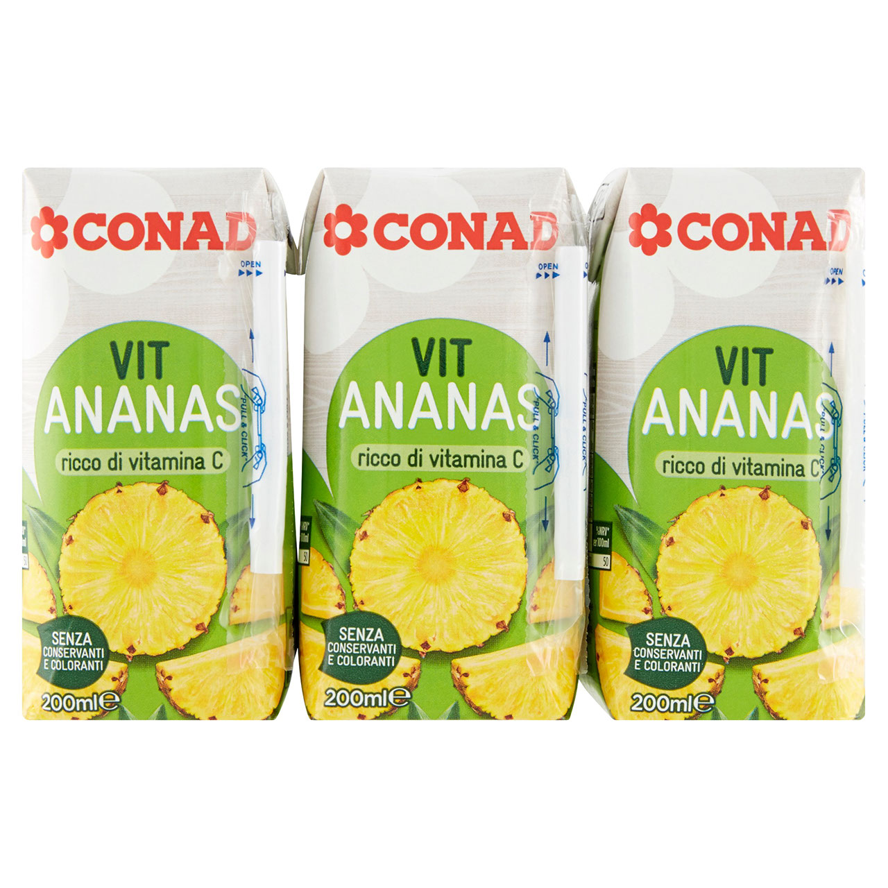 CONAD Vit Ananas 3 x 200 ml